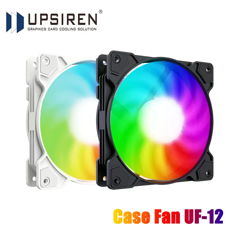 UPSIREN UF-12 Case fan 12cm 5V 3Pin ARGB and 4Pin PWM High performance mute cooling fan Halo light effect