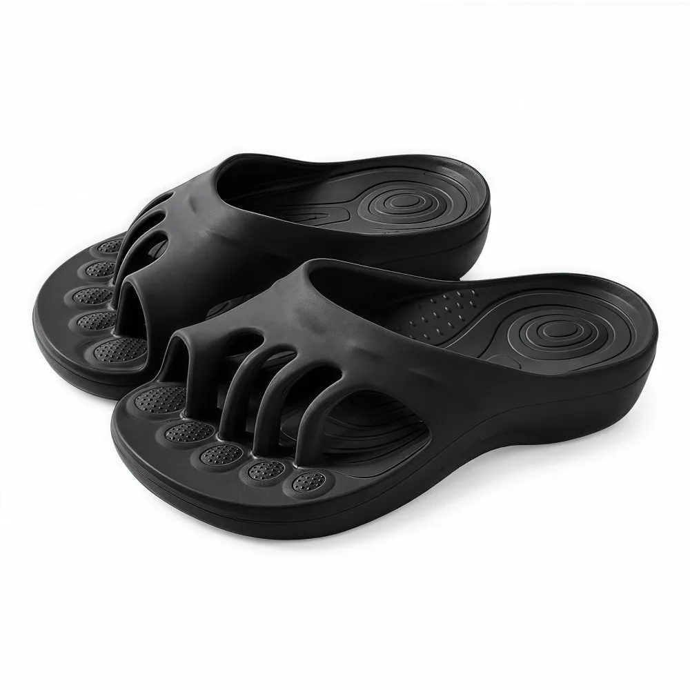 EVA Five Toe Slide Sandals Bunion Relief Soft Soled Arch Support Slippers Lightweight Non-slip Split Toe House Slides Woman