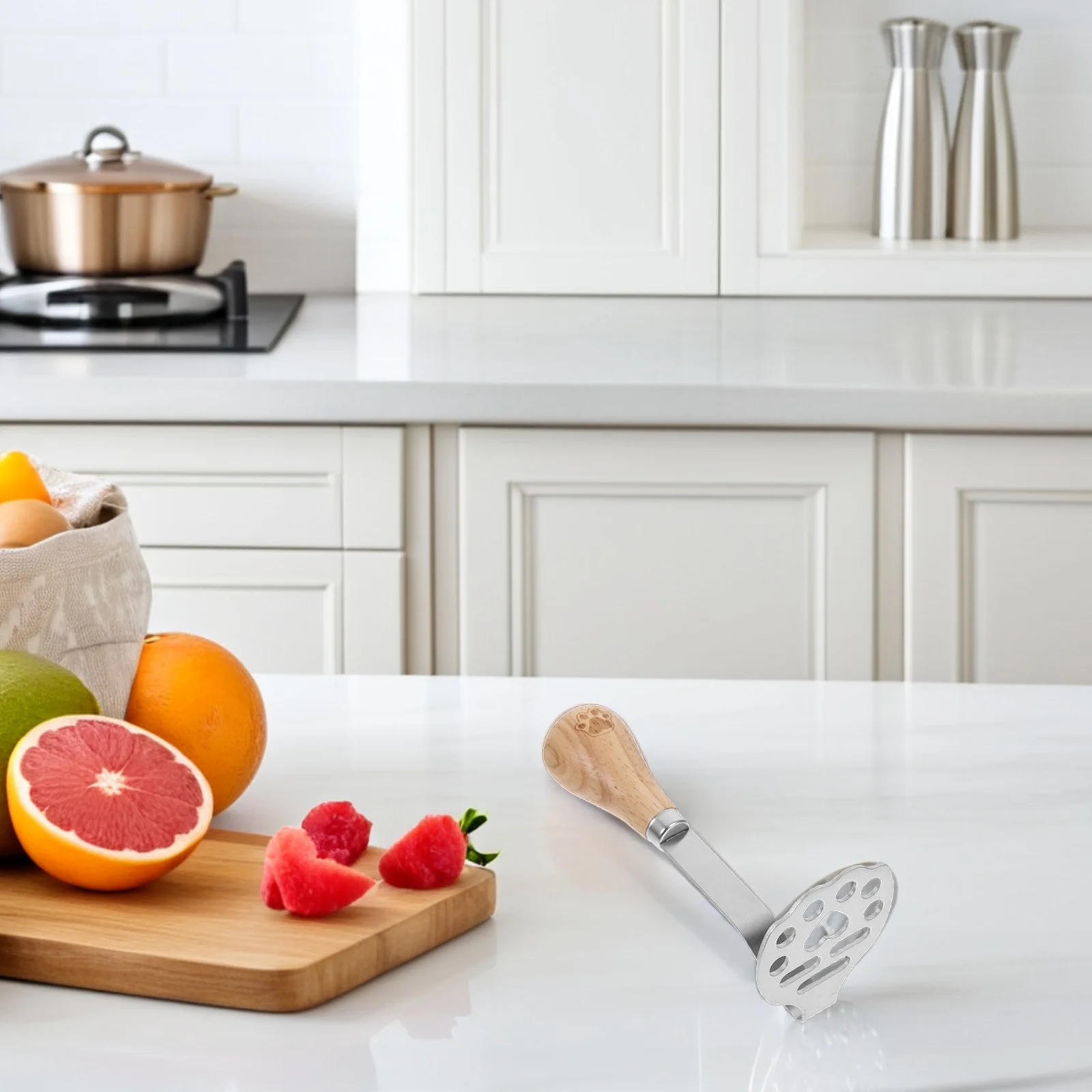 Aplastapatatas de acero inoxidable, prensa manual para triturar patatas, aguacates, comida para bebés, salsa de manzanas, tomates, plátano, cocina