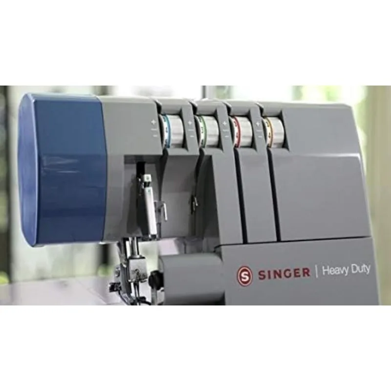 Heavy Duty Serger Overlock Machine | Metal Frame | 2/3/4 Thread Capacity | 60% Larger Cutting Knife Grey