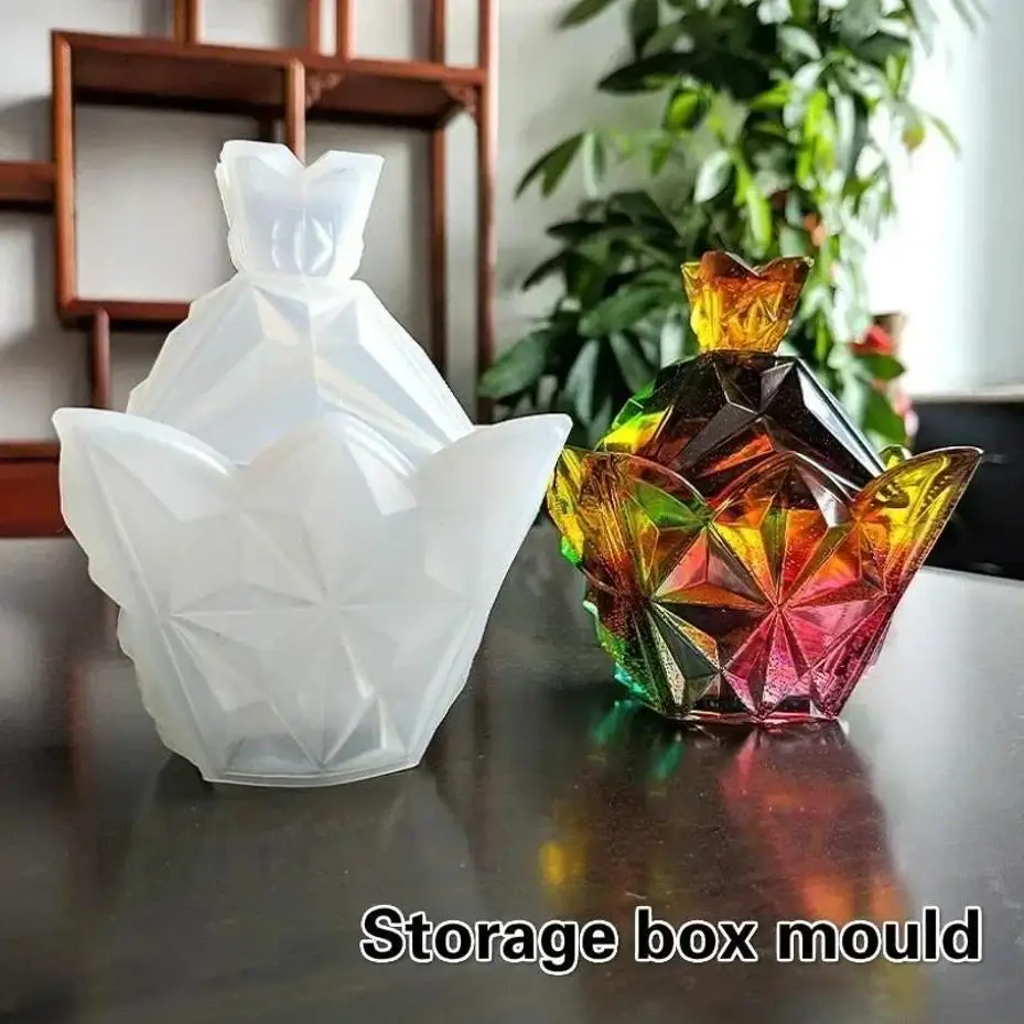1PC Silicone Flower Pot Mold DIY Epoxy Resin Planter Mold Crystal Casting Mold Handmade Craft Supplies