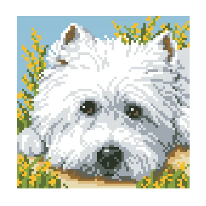 Little doggy cross stitch kit small pattern package 18ct 14ct 11ct cloth cotton thread embroidery DIY handmade needlework