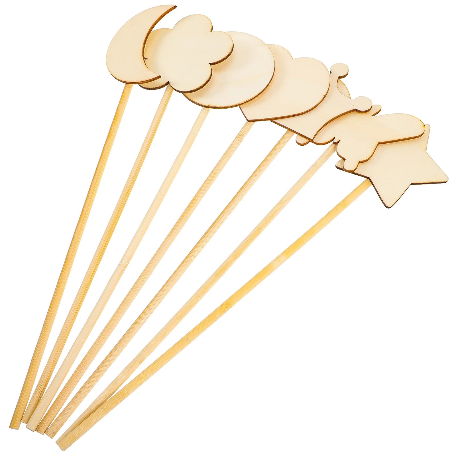 Vaguelly 12pcs Kit for Girls Fairy Princess Craft Painting Wooden Sticks Graffiti Toys Kids Gift