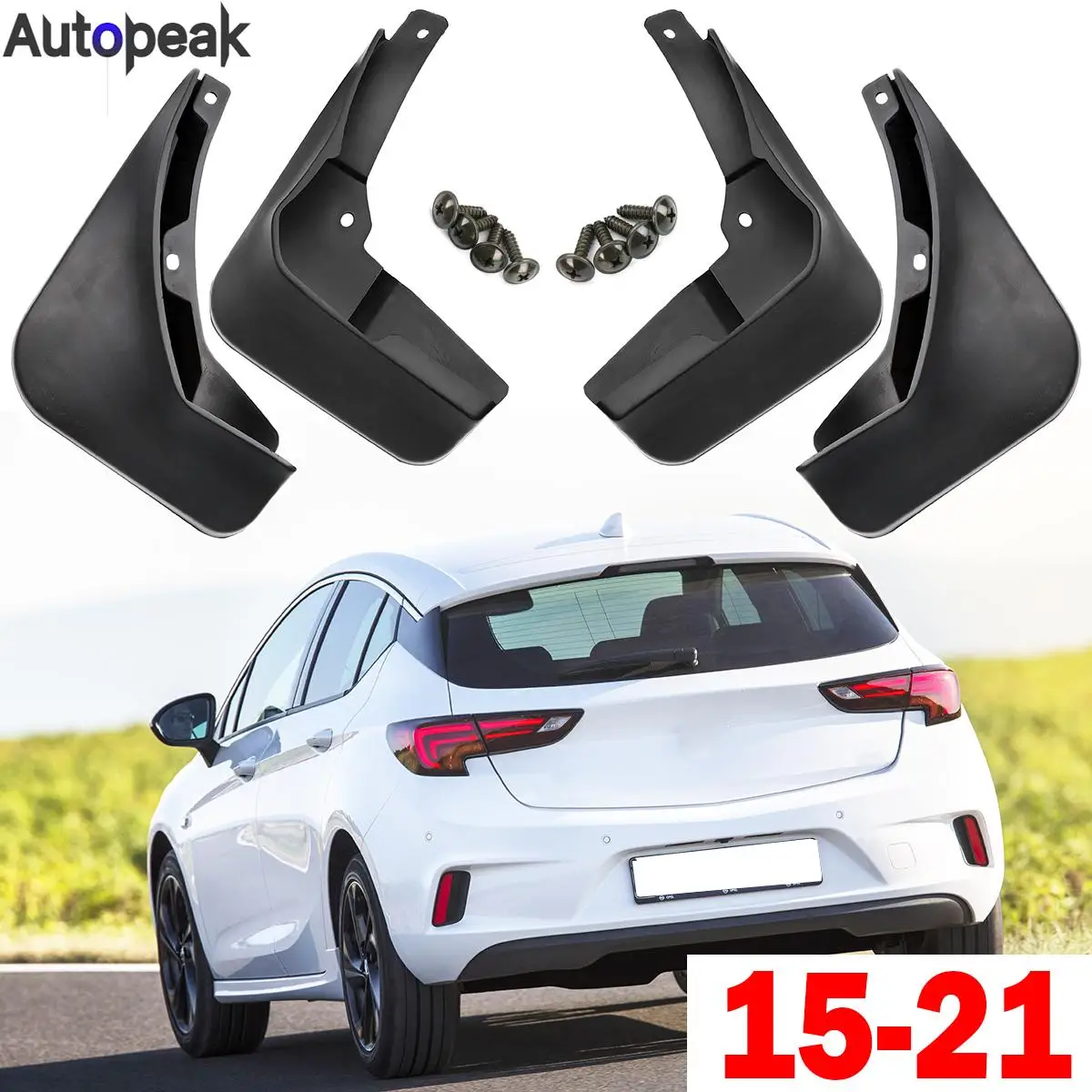 

4X For OPEL Vauxhall Holden Astra K MK7 BK RS RSV OPC VXR GSI 2015 - 2021 Mud Flaps Splash Guards Mudguards Front Rear 2020 2019