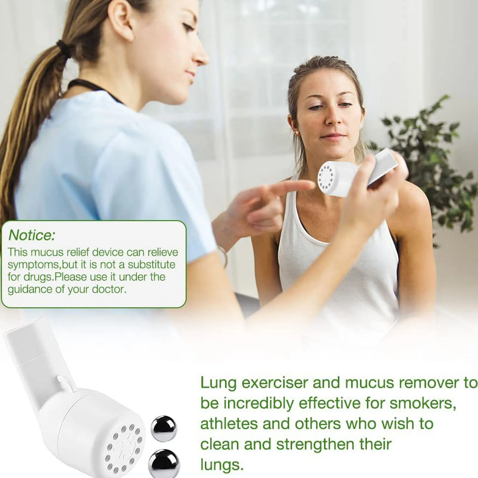 Mucus Relief Device Expanding Lung Capacity Strengthen Breathing Muscles Phlegm Remover Lung Health Device for Seniors Kids