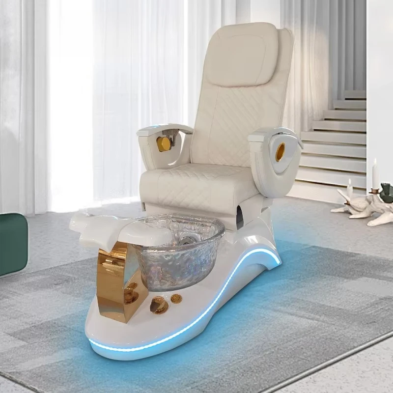 

Wholesale Luxury Modern Salon Furniture Edicure Foot Spa Chair With Massage Recliner Manicure Pedicure Chair For Nail Salon