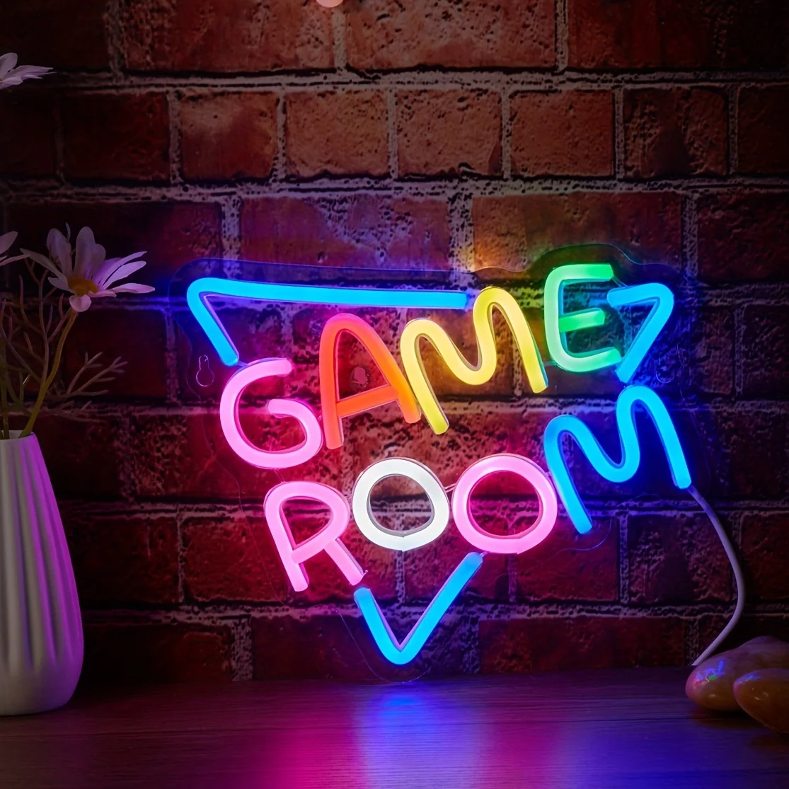 

LED Neon Light On The Back Panel, Game Room Online Switch, 5V USB Power Supply