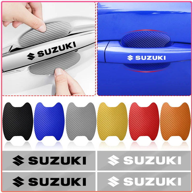 

Car Door Bowl Handle Protector Stickers Anti-scratch Film For Suzuki Sport Jimny Grand Vitara Samurai Across Valve Stems & Caps
