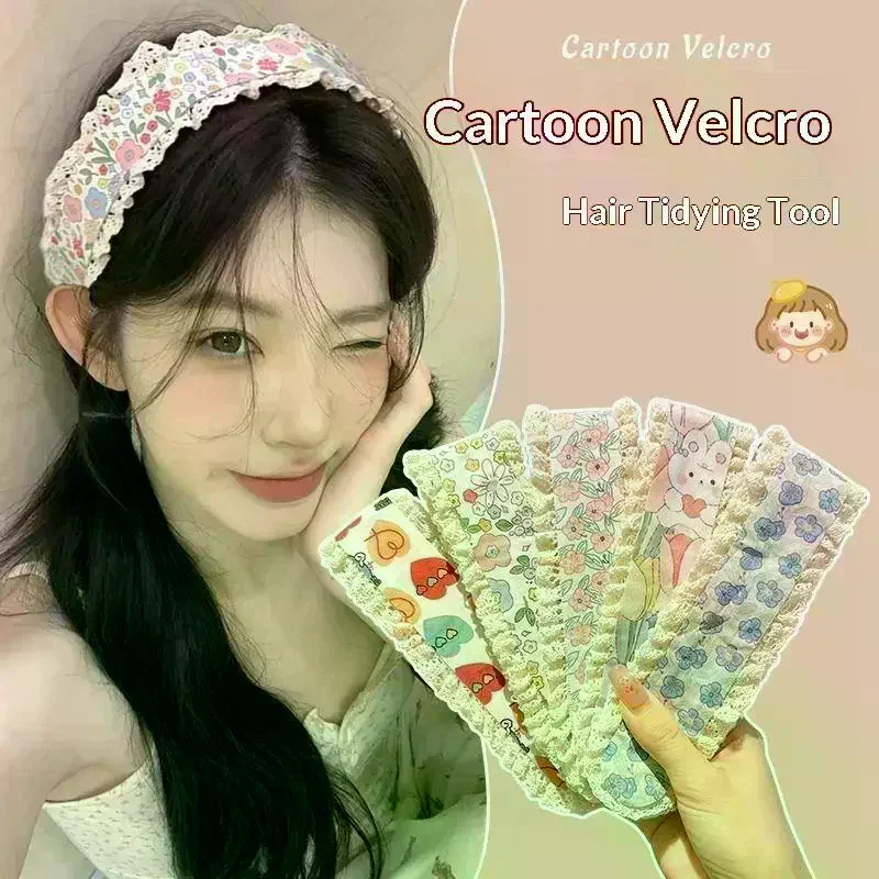 Sweet Floral Pattern Hair Fringe Sticker  Set Forehead Patch for Skincare Spa Home Makeup Routine