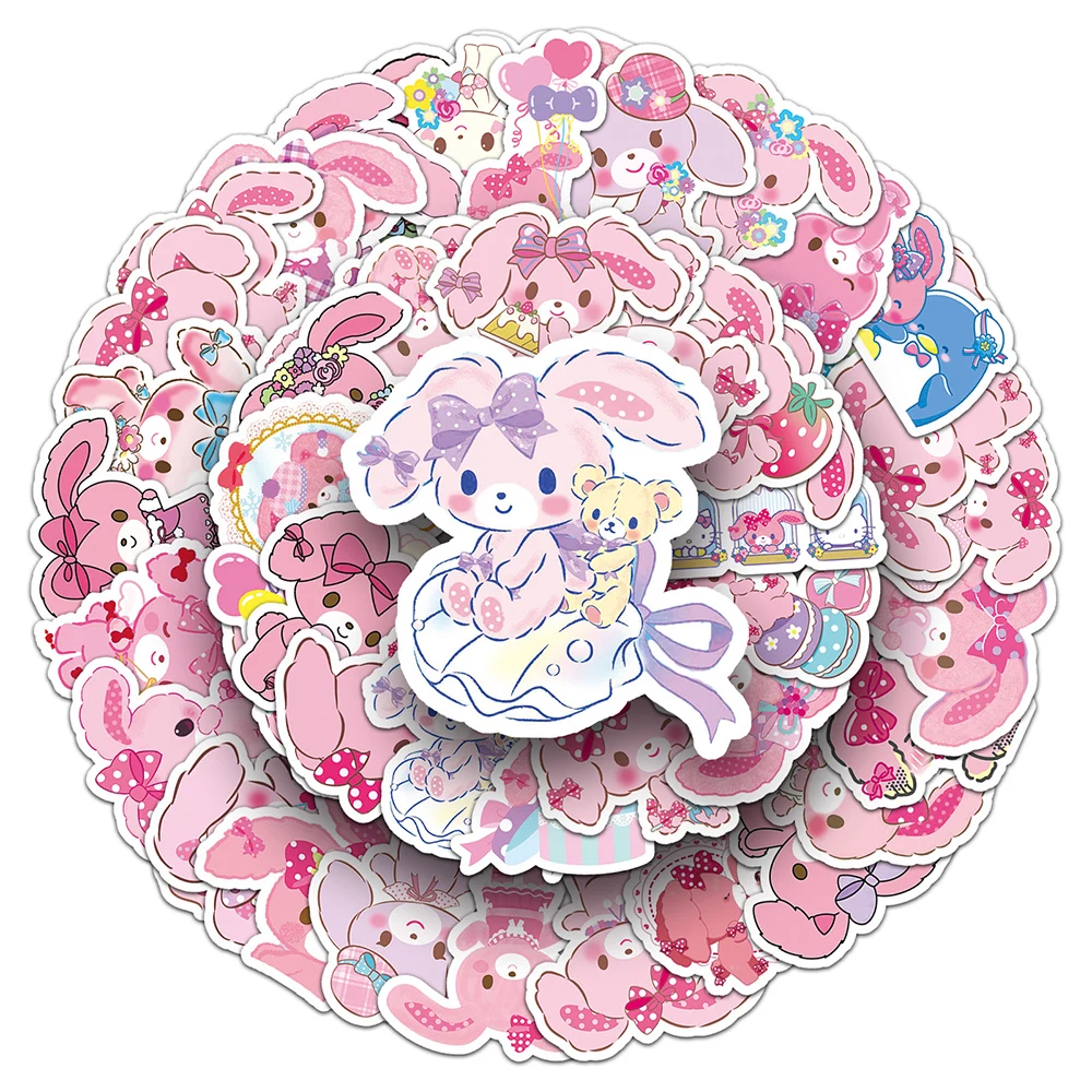 

10/30/50 шт. мультяшные наклейки Bonbonribbon Sanrio Kawaii для девочек Аниме Наклейки Игрушки Граффити Гитара Холодильник Ноутбук Милые наклейки Игрушки