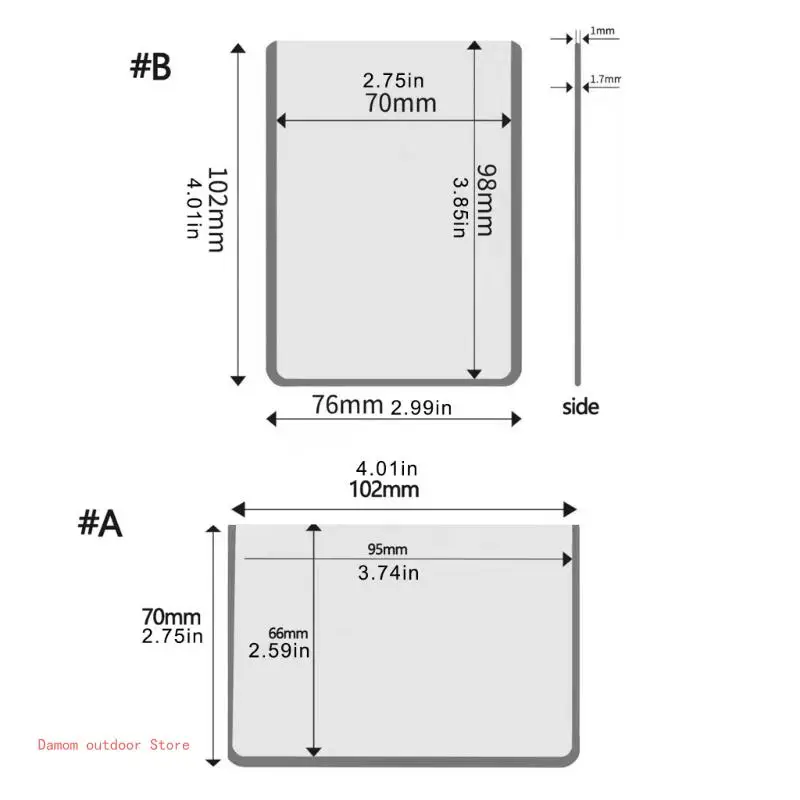 20Pcs Clear Hard Card Protective Sleeves Film Album Small Card Protectors