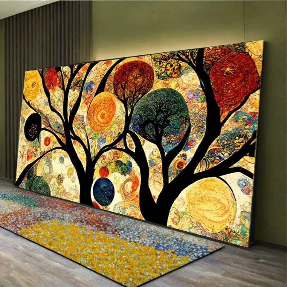 large Tree of Life Gustav Klimt Diy Diamond Painting Full Square Round Artwork Picture Room Decor Mythology Love Gift V657