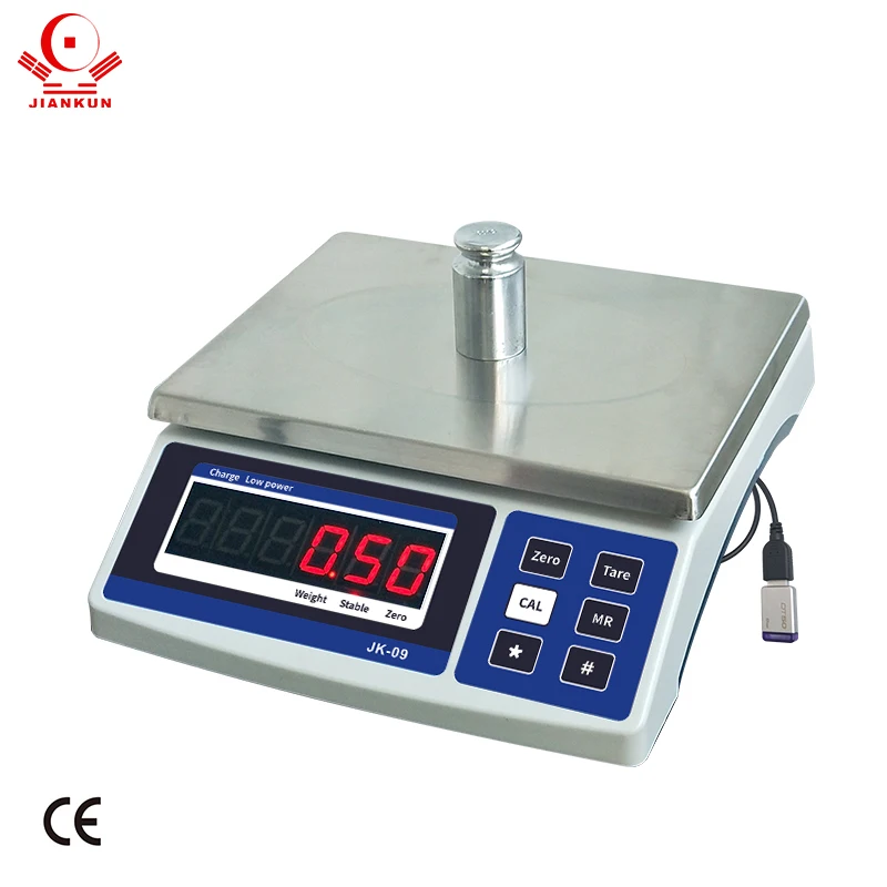 Automatic weight saving time 30kg electronic scale U disk storage table weighing record EXCEL table