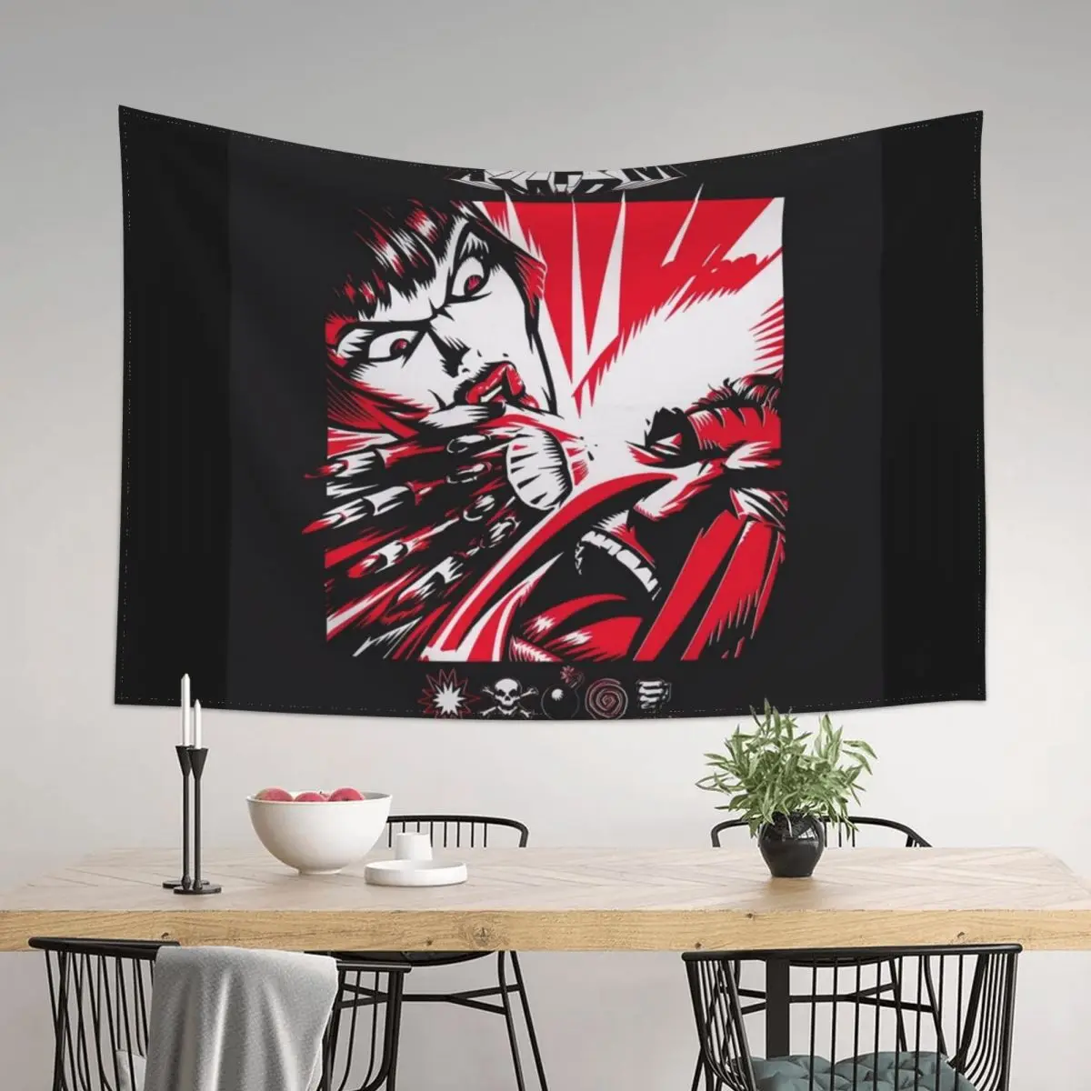 

KMFDM symbols Tapestry Room Decor Wall Mural Wall Decoration Items Bedroom Organization And Decoration Tapestry