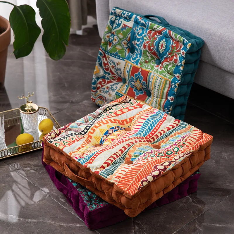 Retro Square Lumbar Pillow Vintage Decorative Cushion Sofa Chair Bedroom Soft Comfortable Multifunctional Back Support Pillow