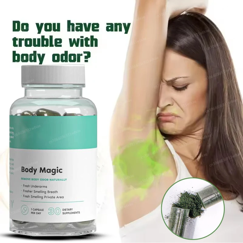 

Body Odor Capsules Underarm Bad Smell Sweating Armpit Refreshing Antiperspirant Chlorophyll Capsules Fresh Smelling Breath