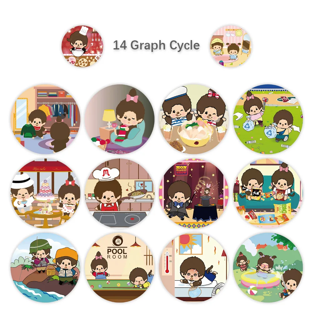 

500pcs cycle monchhichi roll and stick thermos cup tablet phone case luggage car sticker