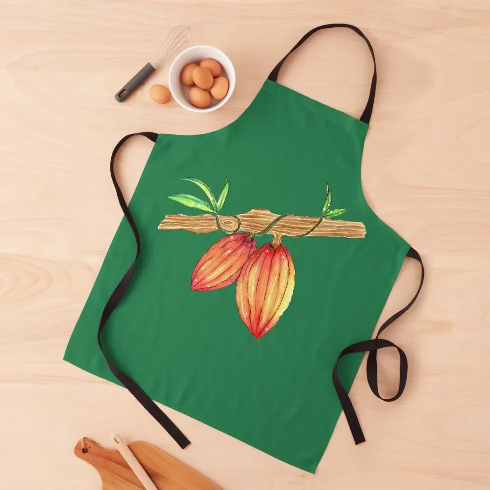 

Cocoa Pods on the branch Apron For Cooking Nursing bib Apron