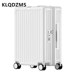 KLQDZMS-Valise d'Embarquement à Roulettes Extensible, Coffre à Mot de Passe ABS + PC, Chargement USB, Valise à Roulettes Universelle, Nouvelle Collection