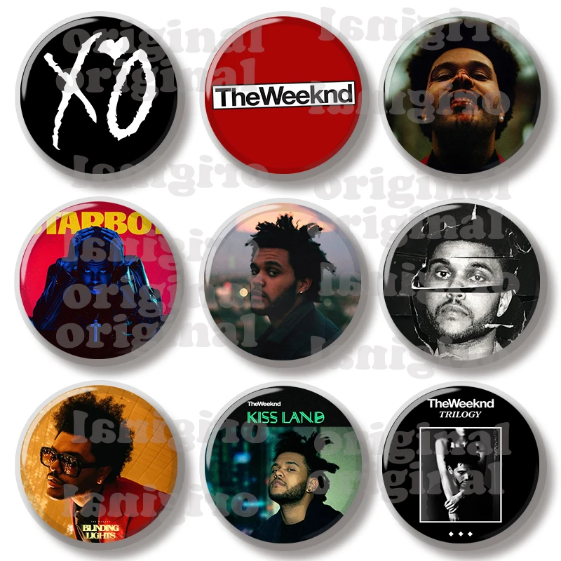 44MM The Weeknd XO Trilogy Starboy After Hours Album Cover Pin Soft Button Pin Jewelry Creative Badge Bag Backpack Decoration
