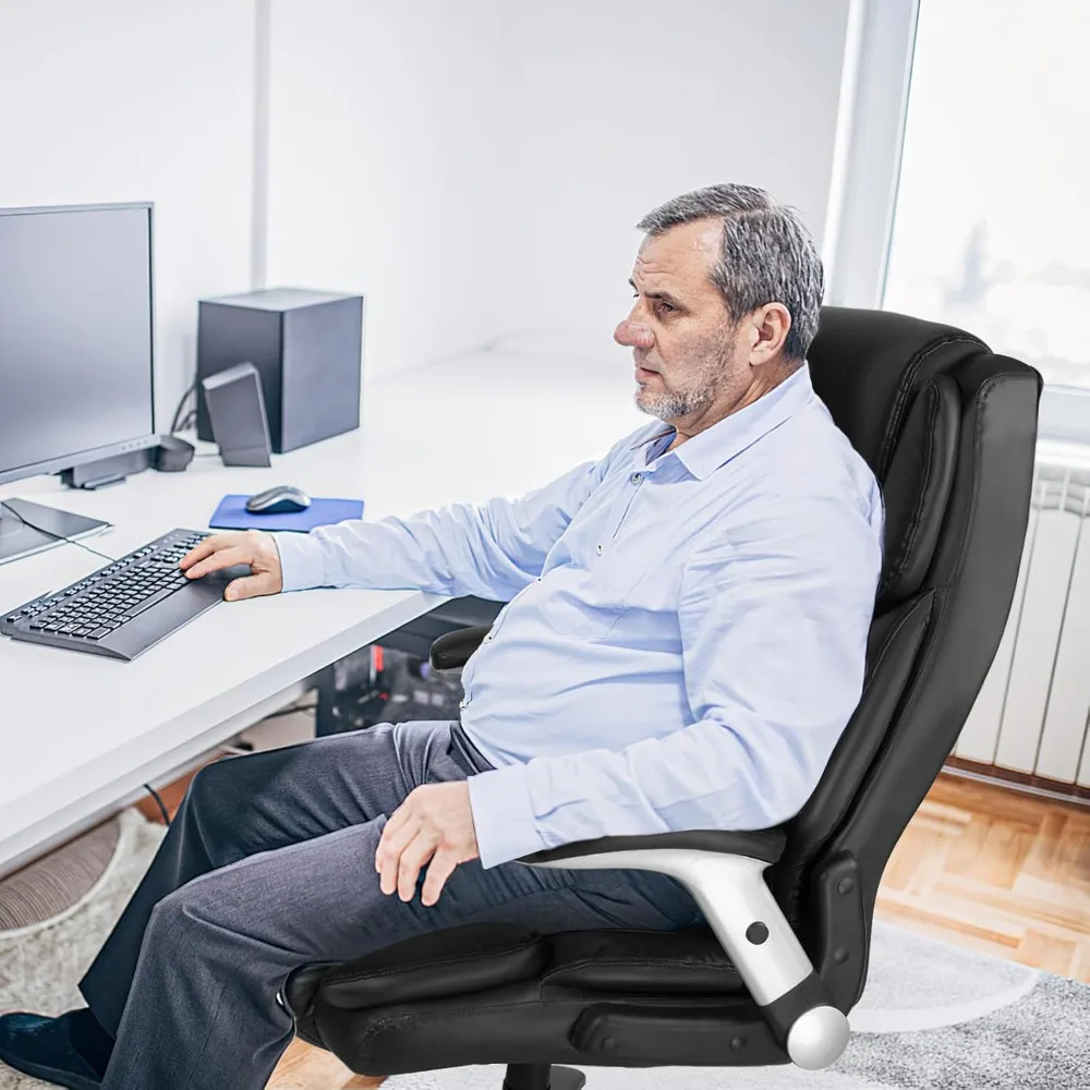 

600lbs Big and Tall Office Chair, Heavy Duty Executive Office Chair for Heavy People, High Back Computer Chair, Customized