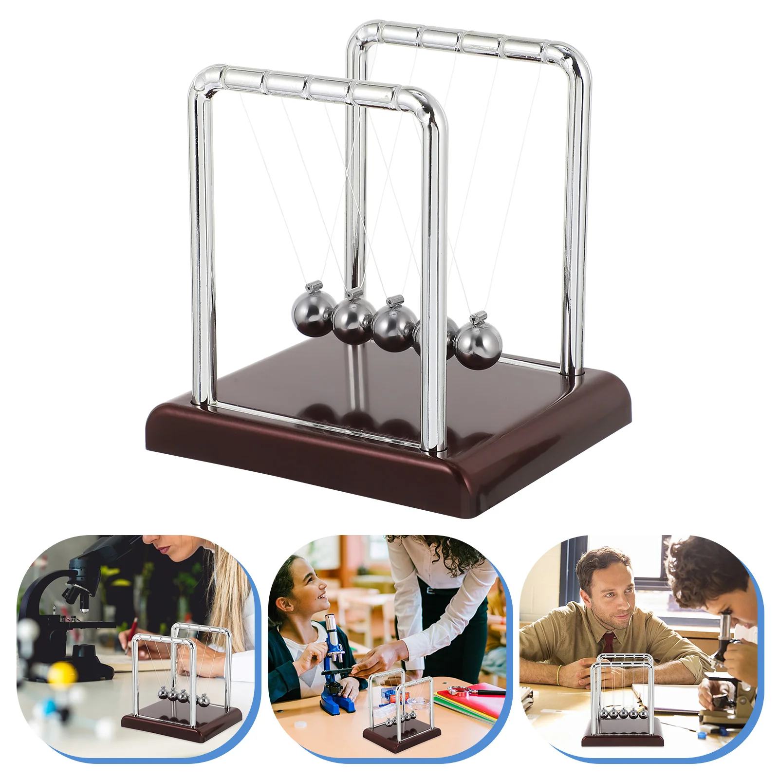 Newton Swings The Newton's Cradle Newtons Physics Teaching Gadget Balance Bumper Desk Decor Toys