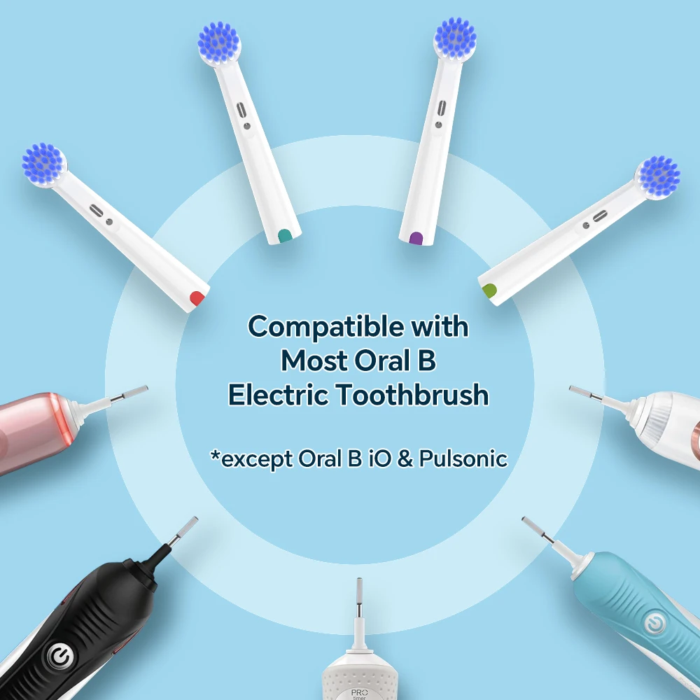 Compatible with Oral B Electric Toothbrush Replacement Toothbrush Brush Heads, Soft Toothbrush Head for OralB Sensitive Gum Care