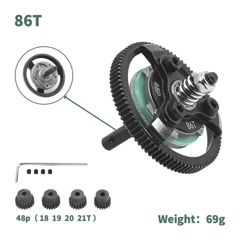 

Steel 48P 72T 76T 83T 86T 90T Spur Gear for Trxs Slash Bandit Rustler Stampede 2WD RC Car Upgrade Parts