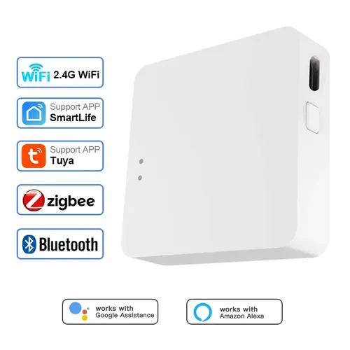 Hub de enlace inalámbrico para el hogar, dispositivo con control remoto, multimodo, ZigBee, Bluetooth, compatible con Alexa y Google Home, Tuya