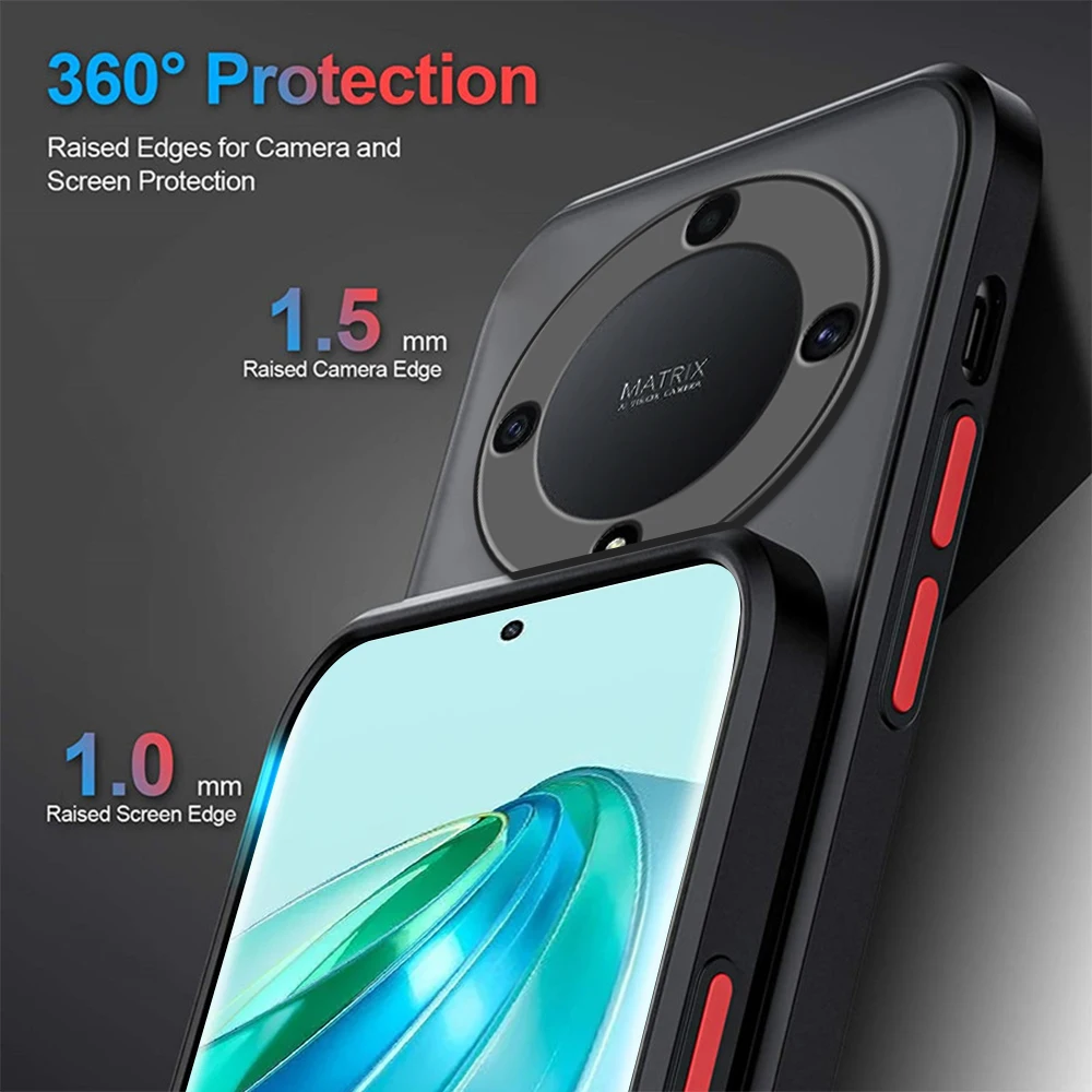 Shockproof Armor Matte Case For Honor X9b 5G Soft TPU Bumper Clear Hard PC Cover Capa On Honorx9b Xonor Honar Honer X9 b X 9b 5G