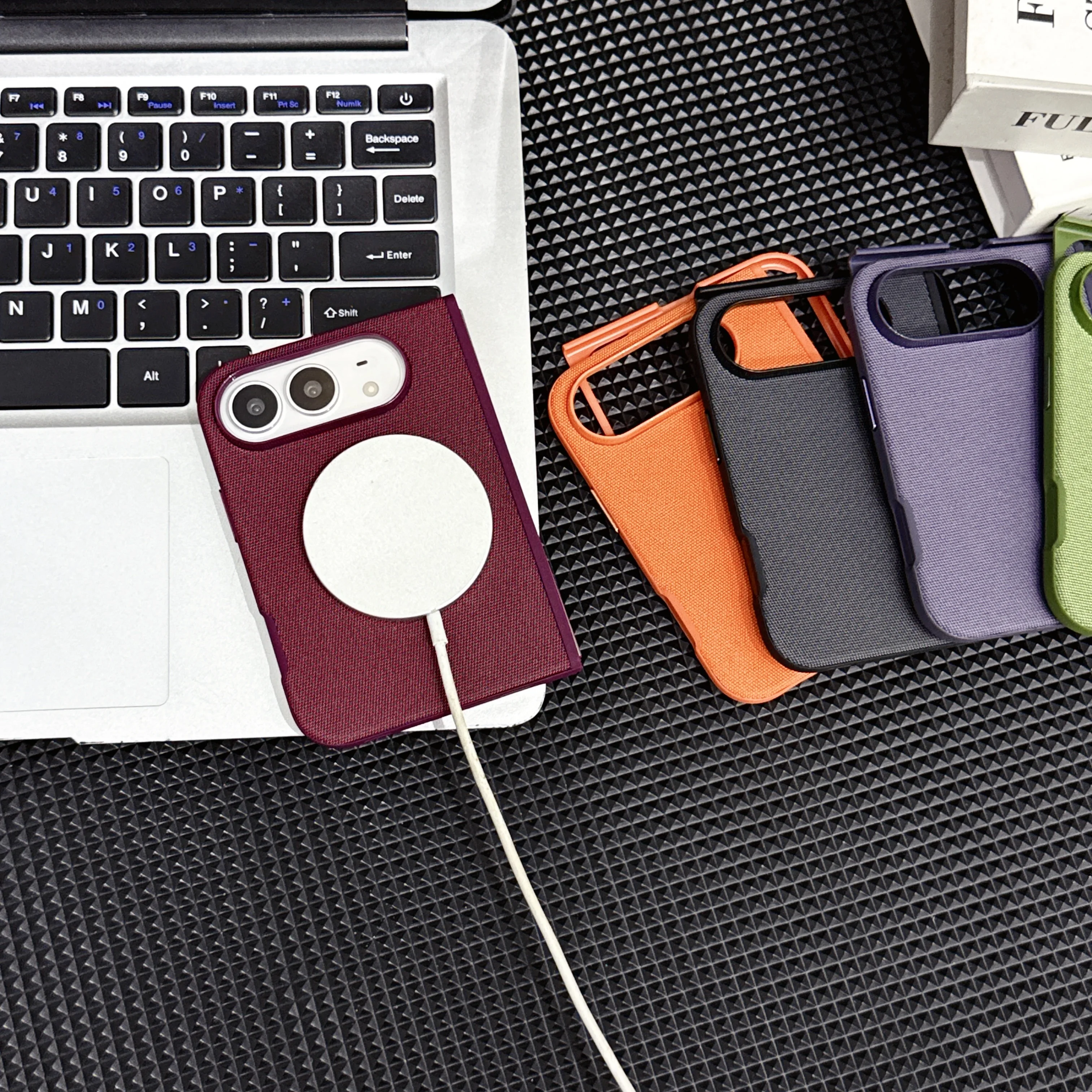New Luxury TechWoven Fabric Fold Magnetic Case For iPhone Duo For MagSafe Charging Anti Fingerprint Shockproof Protection Cover - view 5