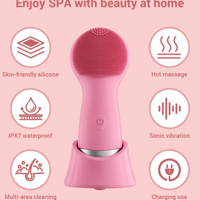 Electric Cleansing Brush Facial Cleanser Pore Cleanser Massager Deep Cleansing Brush Pore Blackhead Remover Skin Beauty Care