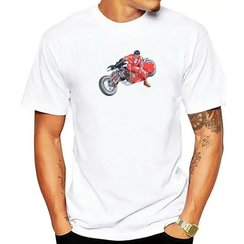 Shotaro Kaneda Motorcycle T Shirt Akira  Hip Hop Graphic T-Shirt Short Sleeve Graphic Tshirt 100 Cotton Classic Top Tees Mens