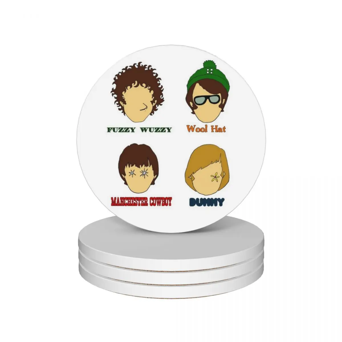 

Monkee Nicknames Ceramic Coasters (Set of 4) plate funny Coasters