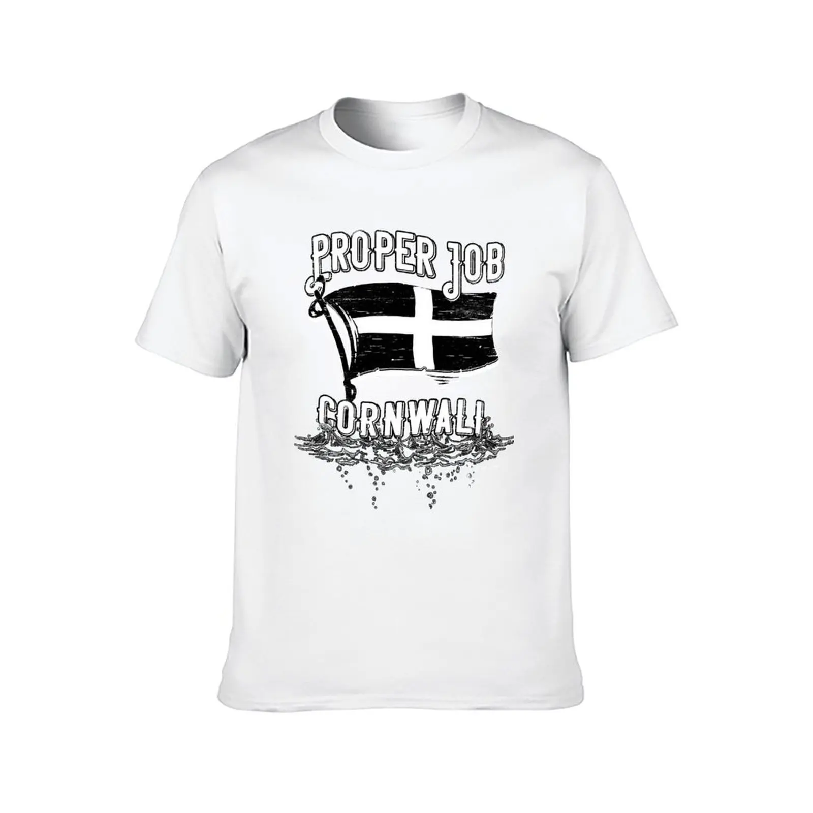 Proper Job Cornwall - Waves T-Shirt printed t shirts for man t shirt for man 100 percent cotton T-Shirt