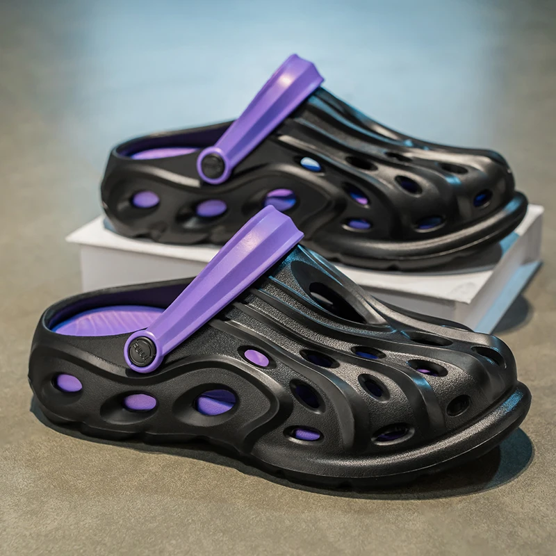 

Sandals for Men Summer Clogs Shoes Mens Casual Beach Sandals Fashion Slippers for Men Closed-toe Garden Clogs 2025 New Design