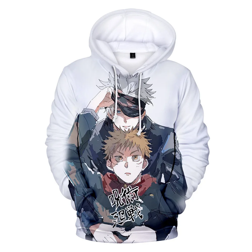 Jujutsu Kaisen 3D Hoodie Sweatshirts Anime Jujutsu Gojo Itadori Kaisen Satoru Yuji Fushiguro Megumi Cosplay Men Coat Outfit