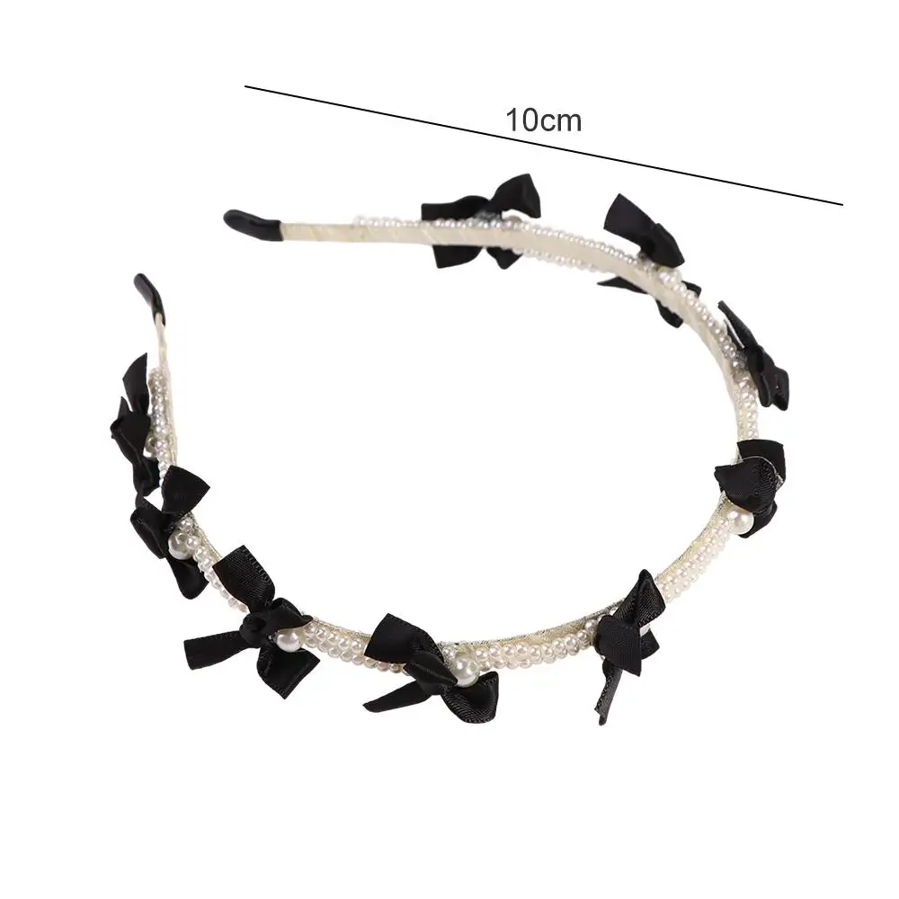 Korean Style Elegant Pearl Hair Band for Women Sweet Bow Headband Hair Hoops Head Band Lady Fashion Headwear Hair Accessories