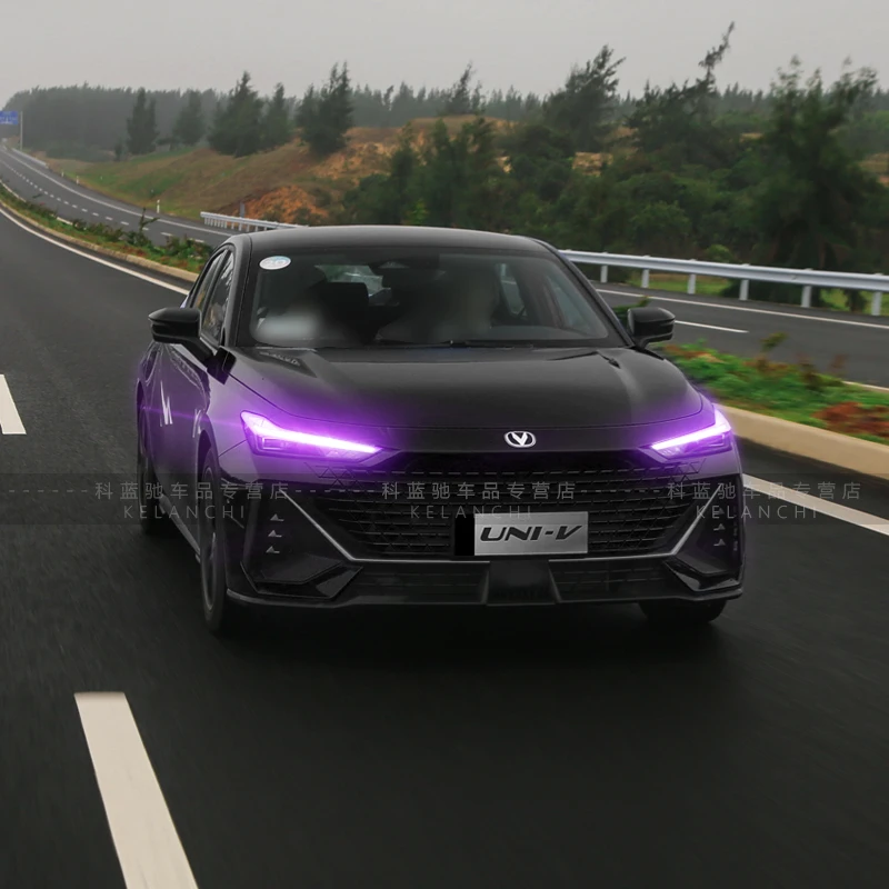 For Changan Univ Headlight Eyebrow Sticker, Daytime Running Light Film, and Color Change Vinyl Wrap