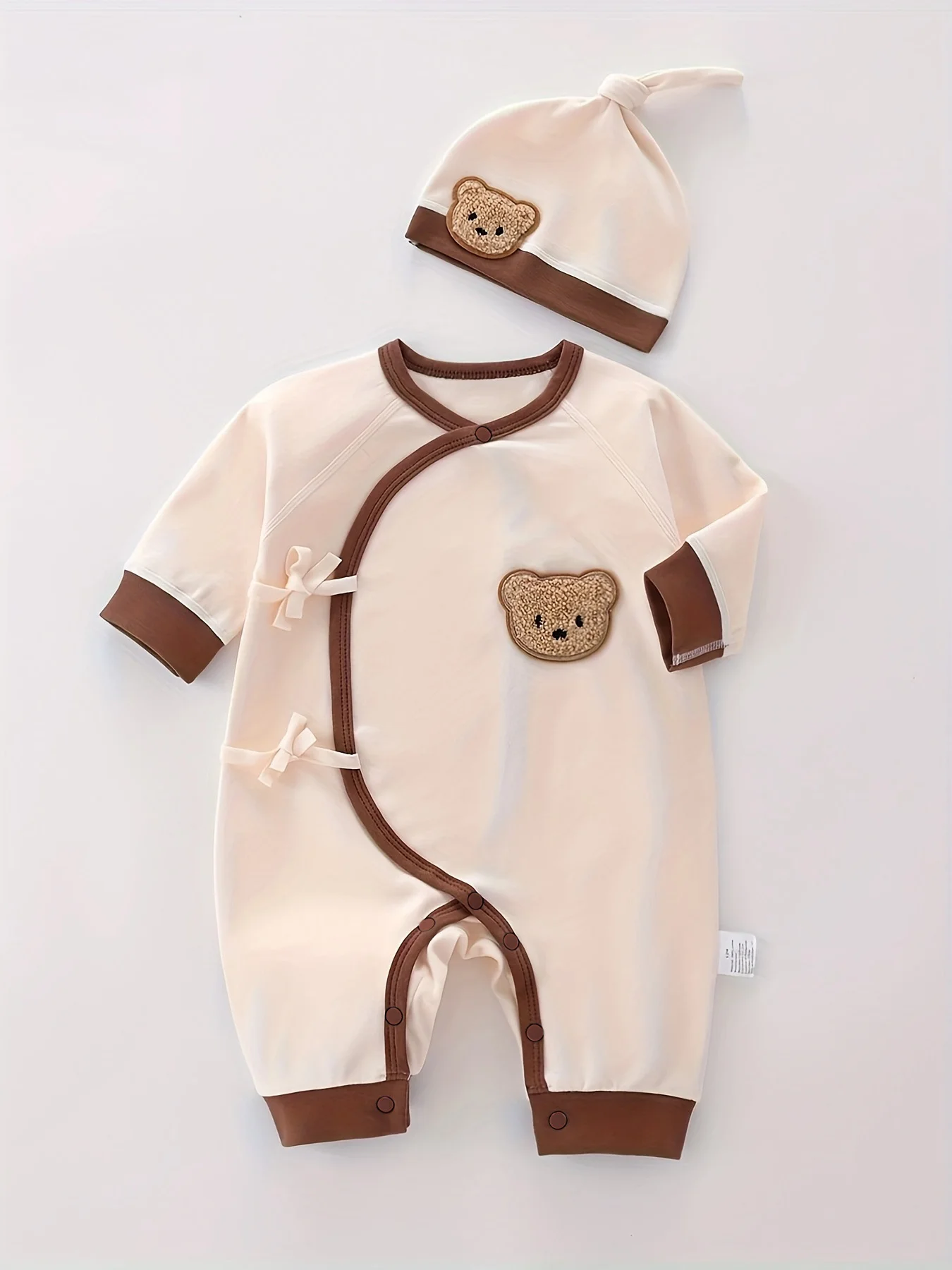 

Unisex Newborn Onesie with Hat Cothing for Four Seasons Boys Girls Baby Romper 0-6M Long Sleeved Romper Babe