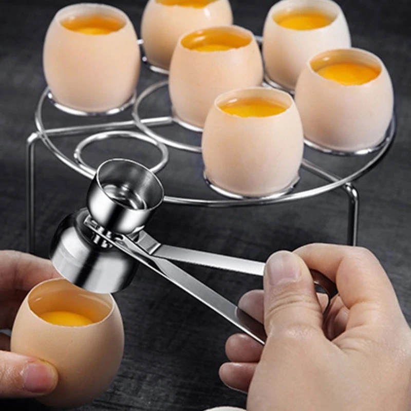 

Stainless Steel Egg Opener Double Head Creative Gadget Kitchen Kitchen Accessories Household Single and Double Head Shell Opener