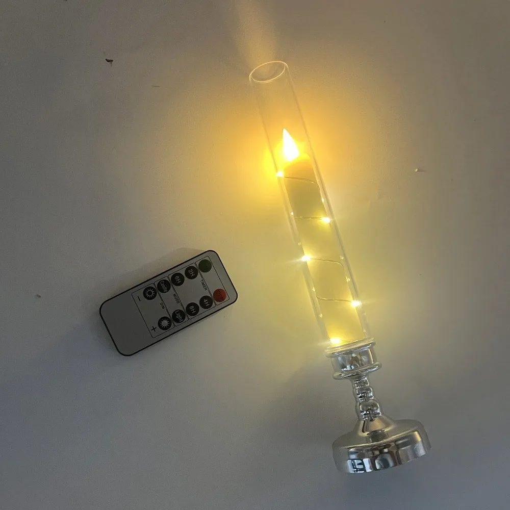 光る炎のないキャンドルランプ、リモートタイマー付きナイトライト、電気キャンドルランプ、リアルな3dウィックの揺らめき
