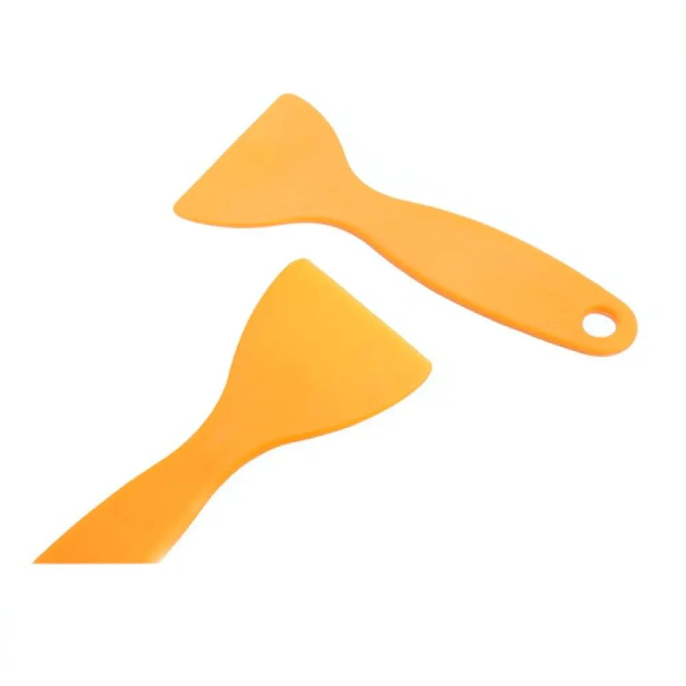 Yellow Triangle Scraper Tool For Car Film Wrap Precise Adhesive Remover Durable Plastic Blade For Maintenance