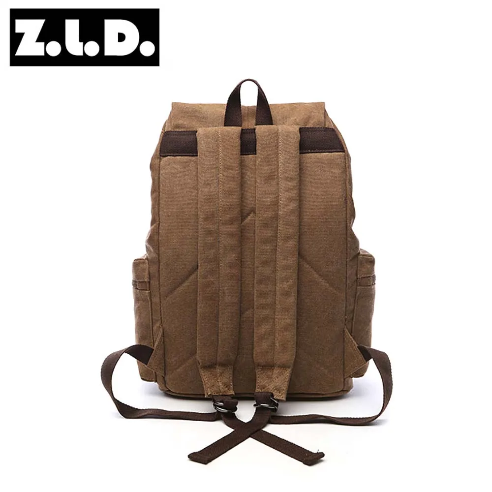 Vintage Canvas Backpack Simple Leisure Computer Bag Portable Hiking Travel Backpack Large Capacity Men Women Universal Schoolbag