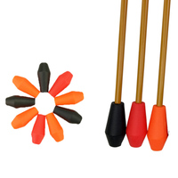 Archery Traditional Nylon Blunt Arrow Points 8mm Soft Safe Arrow Tips Glue-On Arrowheads for Beginner Teenager