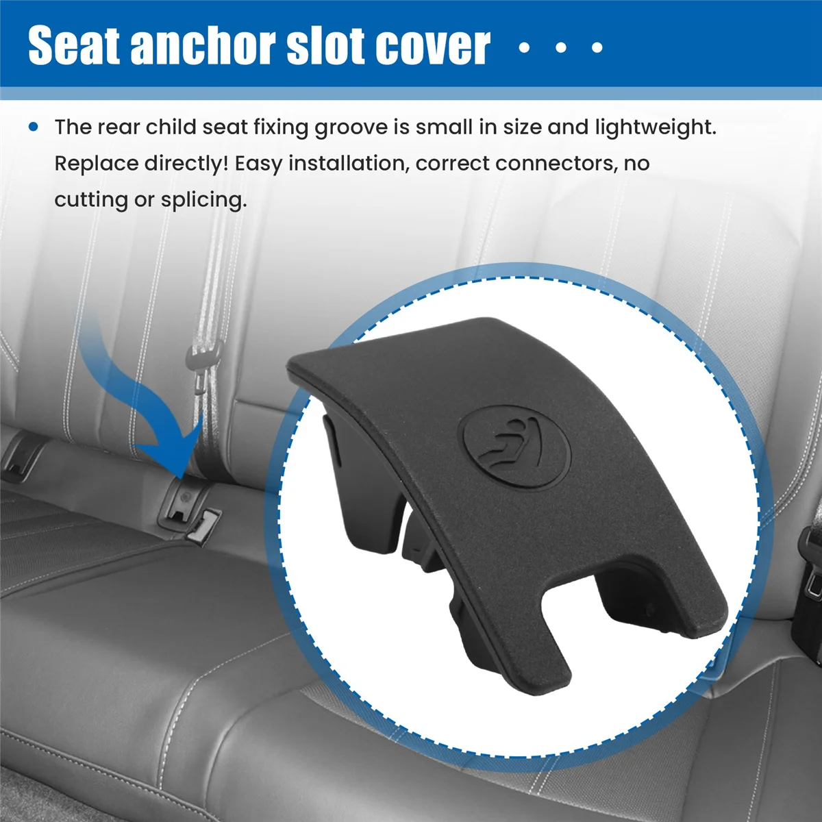 مرساة مقعد الطفل الخلفي للسيارة ، زر غطاء غطاء فتحة Isofix لـ A4 09-16 ، 8T0887187