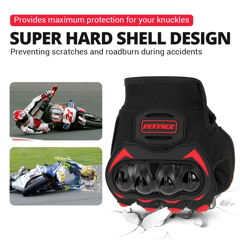 Guantes de dedo completo para motocicleta con pantalla táctil, equipo de protección para Moto de carreras, guantes de Motocross transpirables de verano para hombre