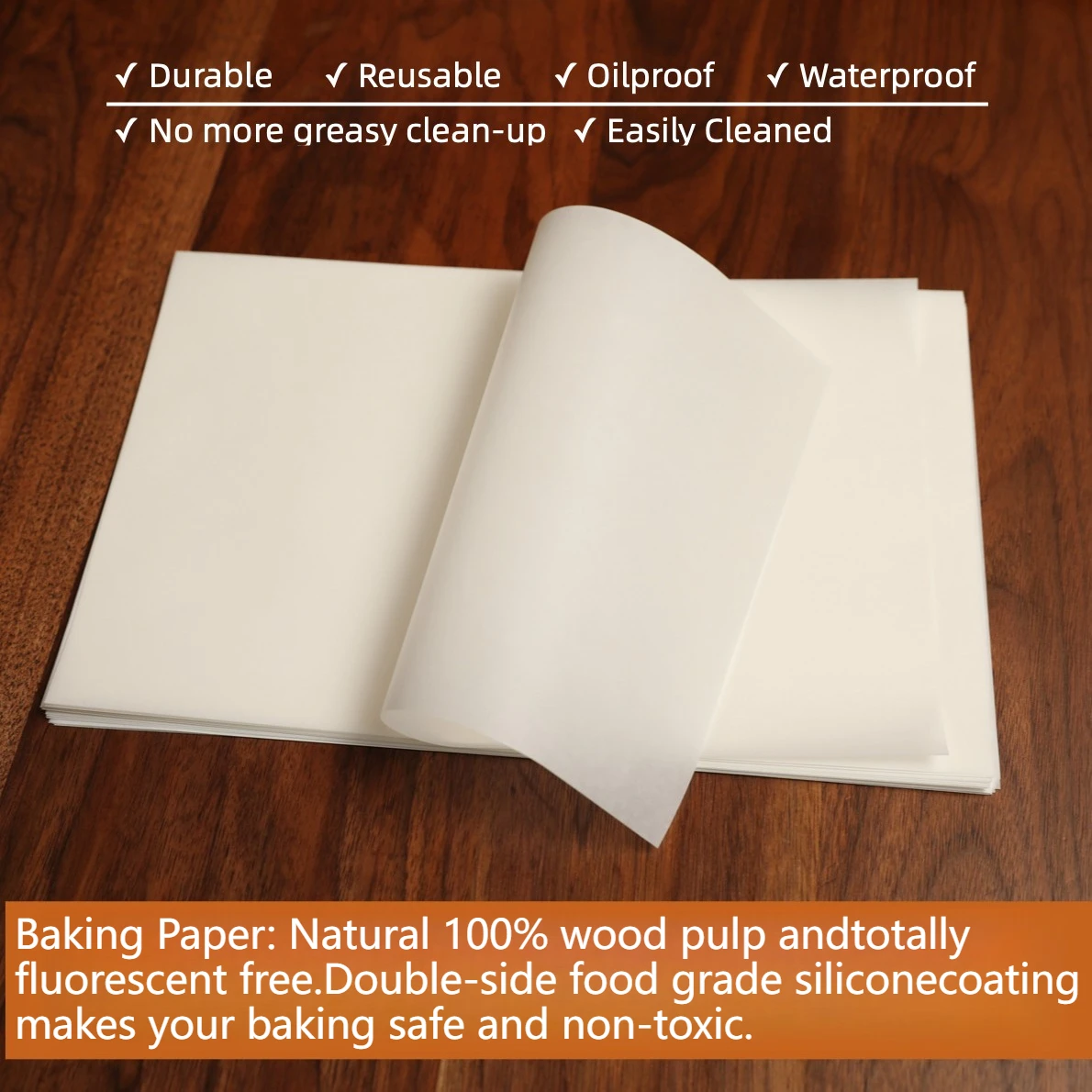 50/100PCS White Disposable Oil Proof Paper Rectangular Oil Paper Baking Tray Lined Disposable Baking Cookies Barbecue Biscuits