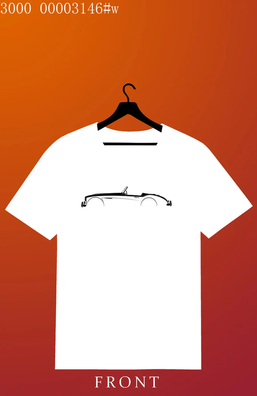 

Car Lovers T-shirt Austin-Heale car 3000 Men's and Women's Short-Sleeved with Patterns for Summer