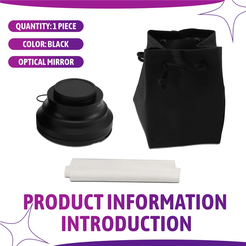 Professional 37Mm Macro+72Mm Wide Angle Lens 0.39X Full HD For 4K Camcorder-N34R